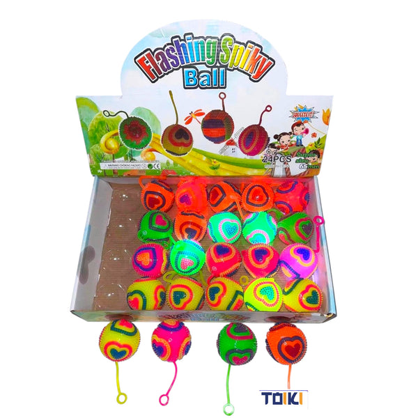 YOYO CHICO PELOTA LUZ CORAZON - 24PZ