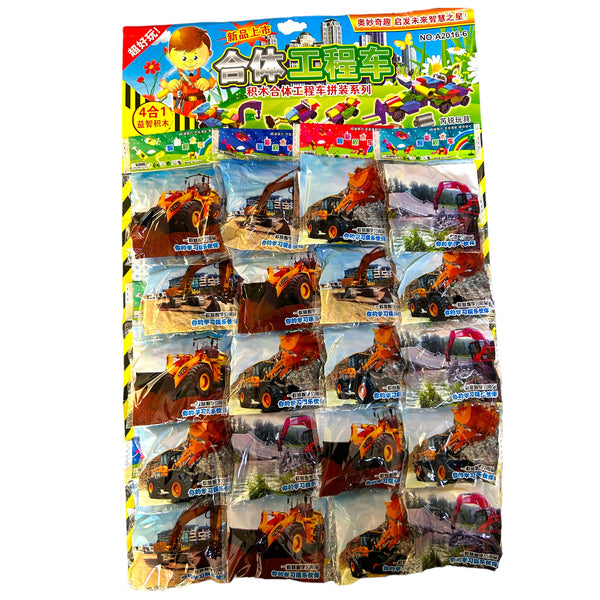 ARMABLE CARRITO CONSTRUCCION en carpeta - 20pz