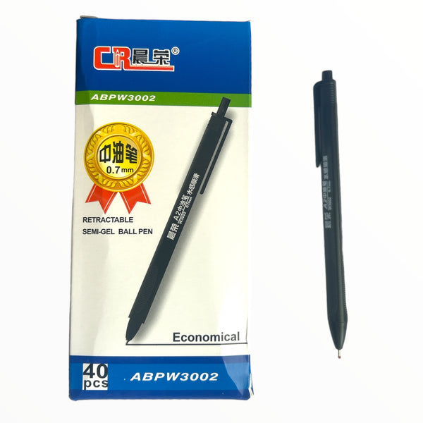 PLUMA NEGRA ABP SEMIGEL - 40pz