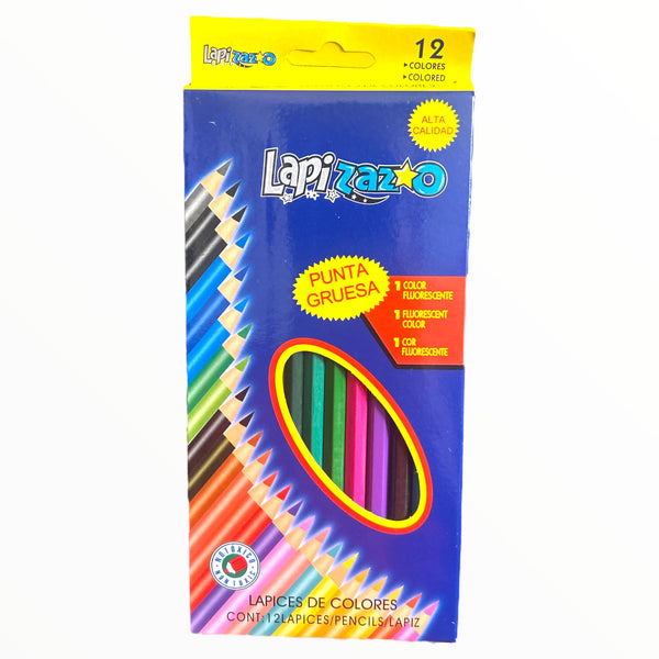 COLORES LAPIZAZO AZ - 12Pz