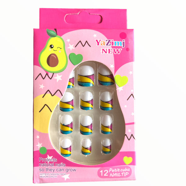 UÑAS NIÑA YAZIMJ - 12pz