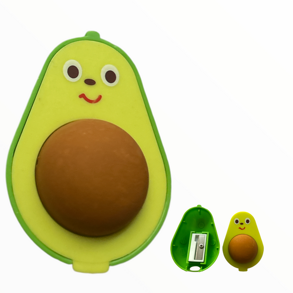 SACAPUNTAS AGUACATE Y BORRADOR - 24pz