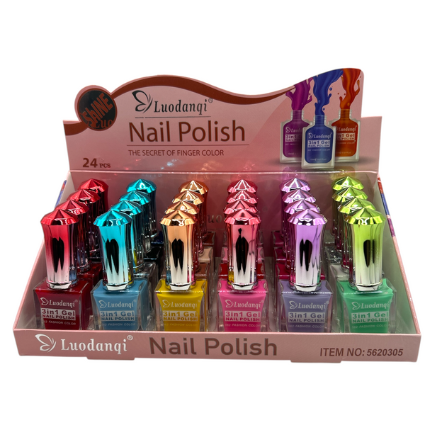 GEL 3 IN 1 NAIL POLSIH - 24pz