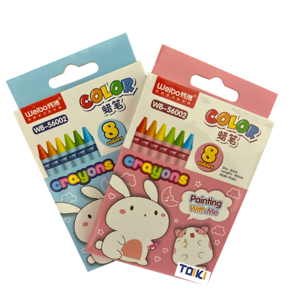 CAJA DE 8 CRAYOLAS WIBO - 12pz