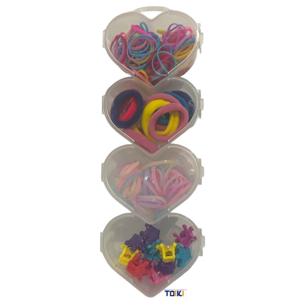 ESTUCHE CORAZON ACCESORIOS CABELLO - 12pz