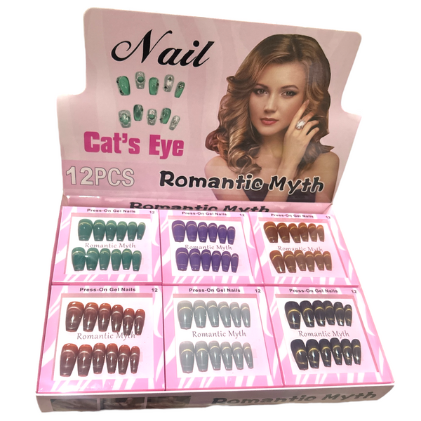 UÑAS OJO GATO - 12pz