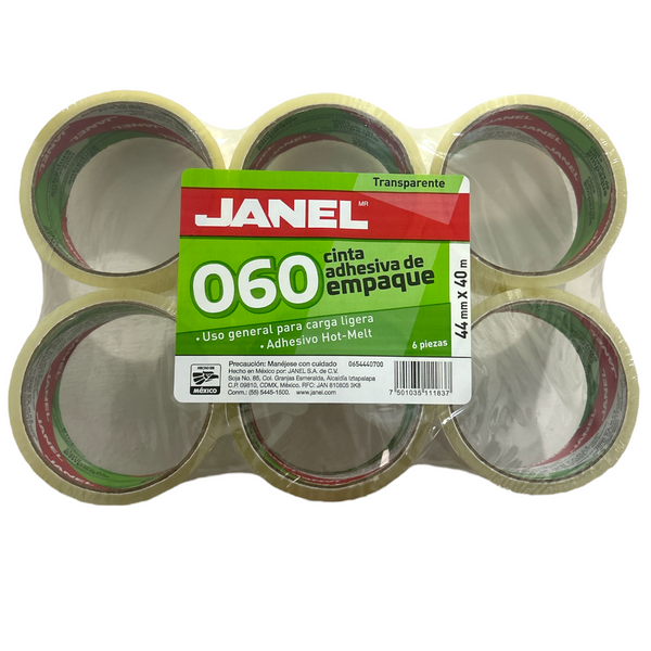 CINTA TRANSPARENTE 44X40 JANEL - 6pz