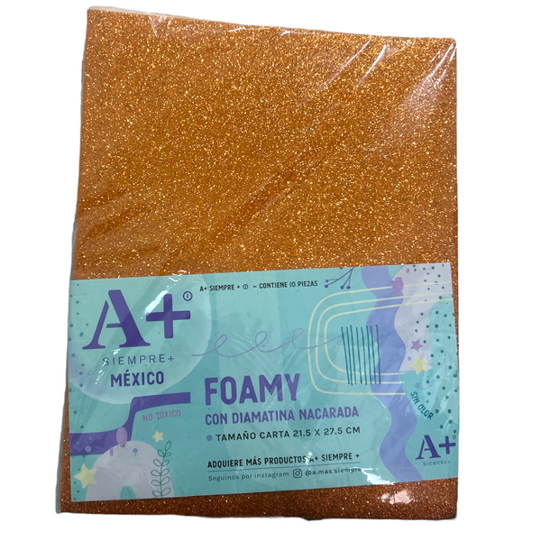 FOMI DIAMANTADO NARANJA - 10pz