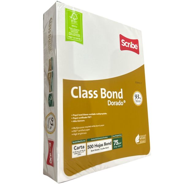 HOJA BLANCA SCRIBE DORADA - 500 hojas