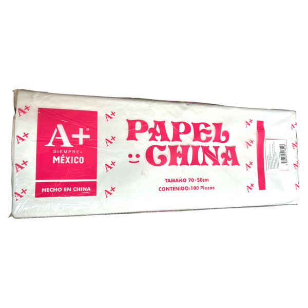 PAPEL CHINA BLANCO  A+  - 100pz