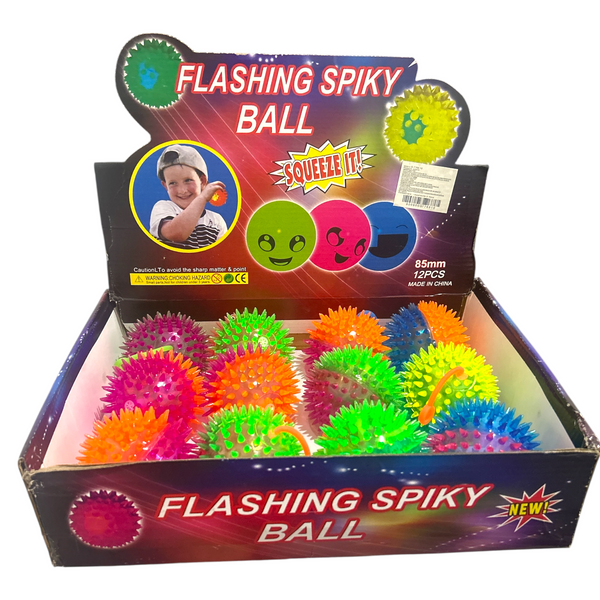 YOYO PELOTA PICOS LUZ GDE - 12pz