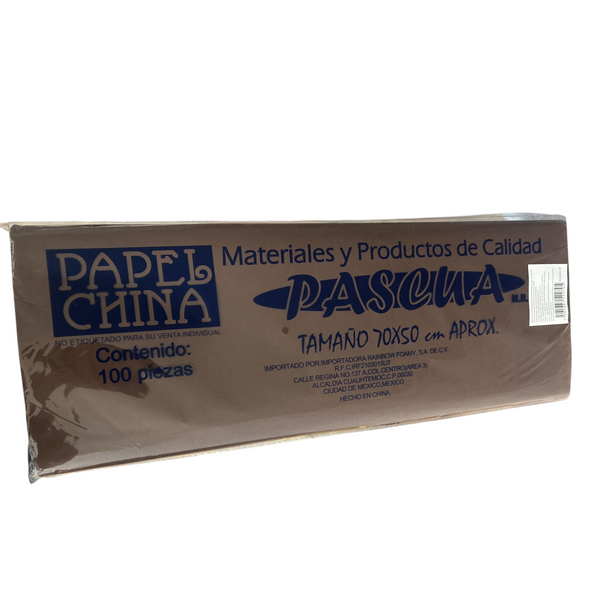 PAPEL CHINA CAFE OBSCURO - 100pz