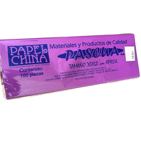 PAPEL CHINA VIOLETA - 100pz