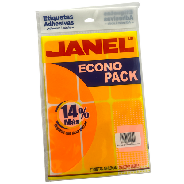 ETIQ ECO NARANJA 50MM*100MM JANEL - 5pz