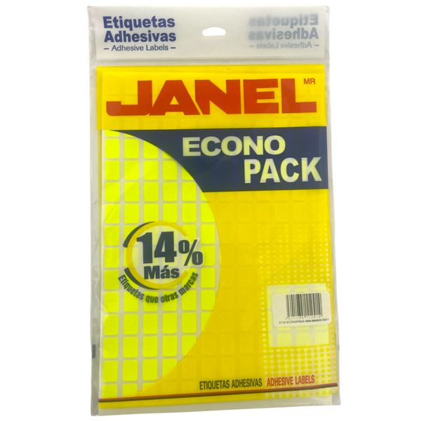 ETIQ ECO AMARILLA 9MM*13MM - 5pz