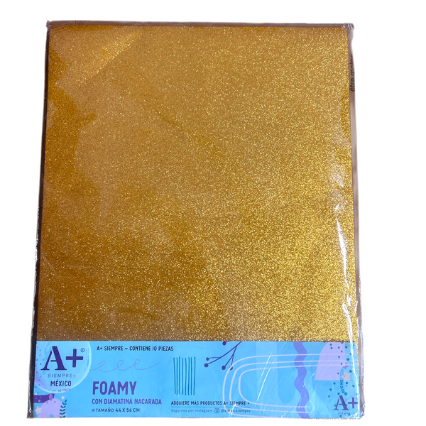FOAMY 4 CARTAS DORADO - 10pz