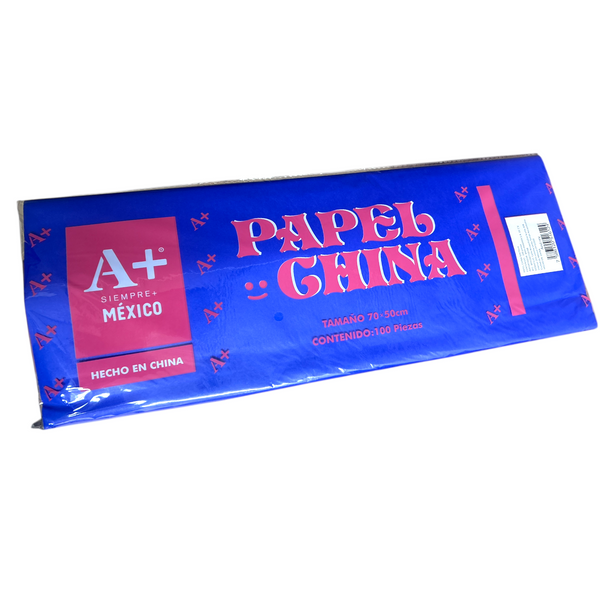 PAPEL CHINA AZUL REY - 100pz