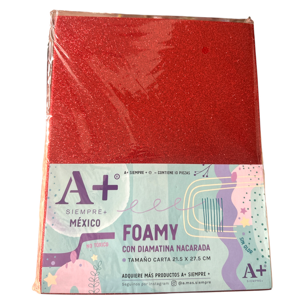 FOMI DIAMANTADO ROJO A+ - 10pz