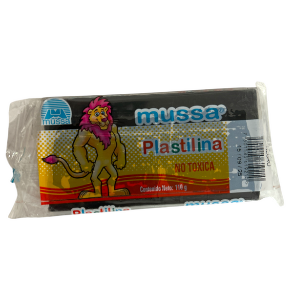 PLASTILINA NEGRO MUSSA 110g - 4pz