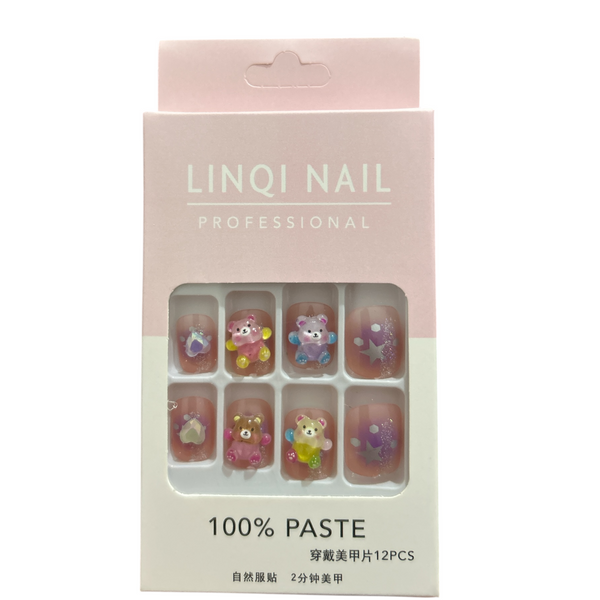 UÑA  C/DECORACION LINQI - 12pz