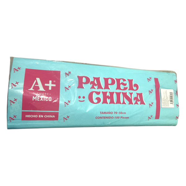 PAPEL CHINA AZUL PASTEL  - 100pz