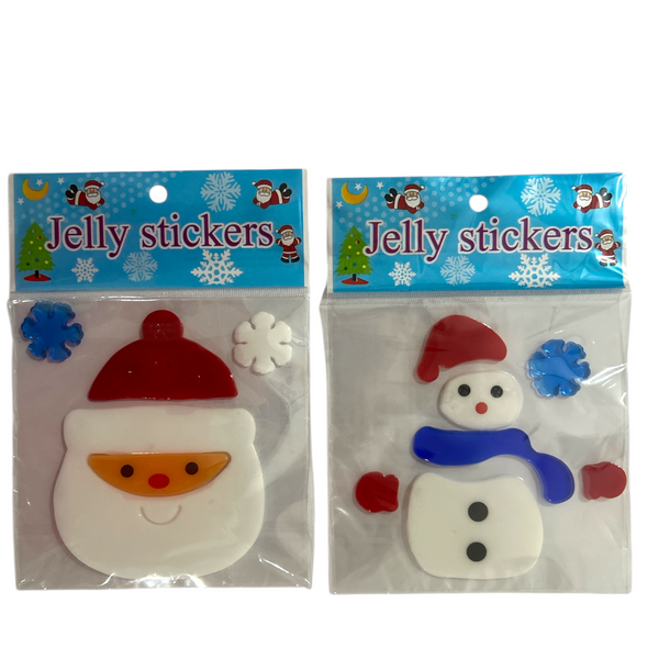 NAVIDAD JELLY STICKERS - 12pz