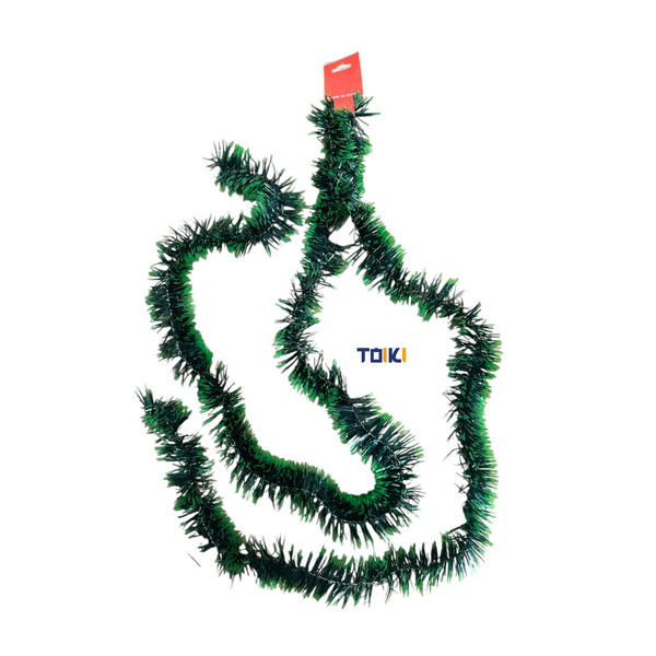 TIRAS VERDE NAVIDEÑAS 5CM*2M - 10pz
