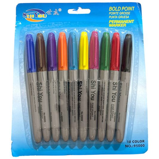 BLISTER MARCADOR PERMANENTE COLORES - 5pz