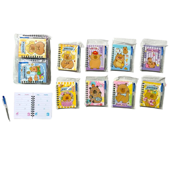 LIBRETA PLUMA CAPIBARA - 12pz