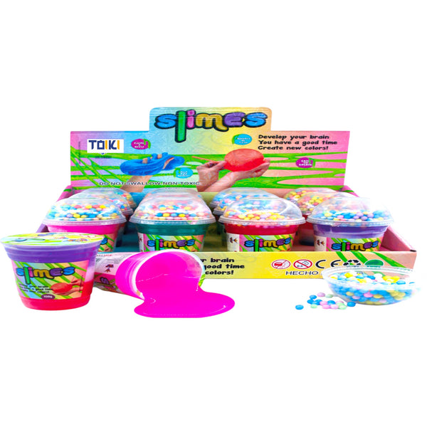 VASO SLIME CON BOLITAS - 12pz